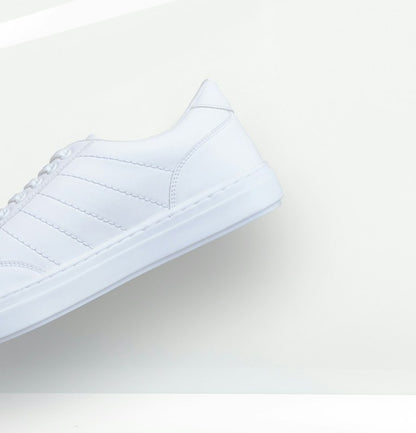 White Minimal Court Sneaker - detail view