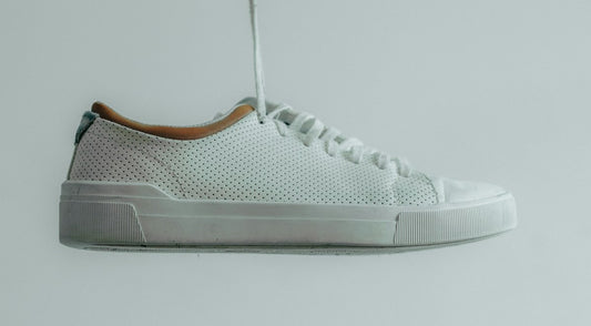 White Perforated Sneaker - main view