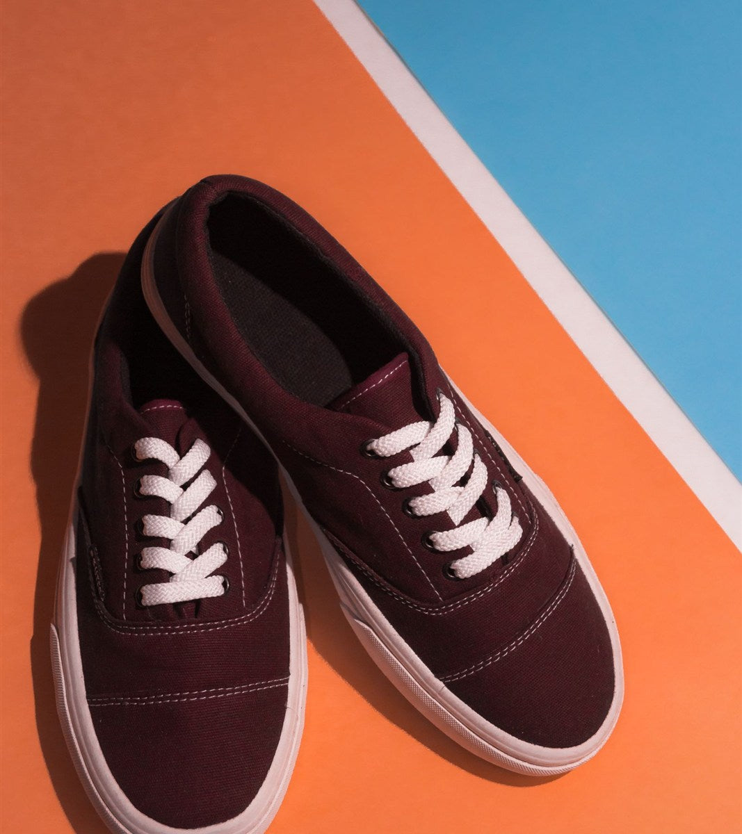 Burgundy Canvas Sneaker - main view