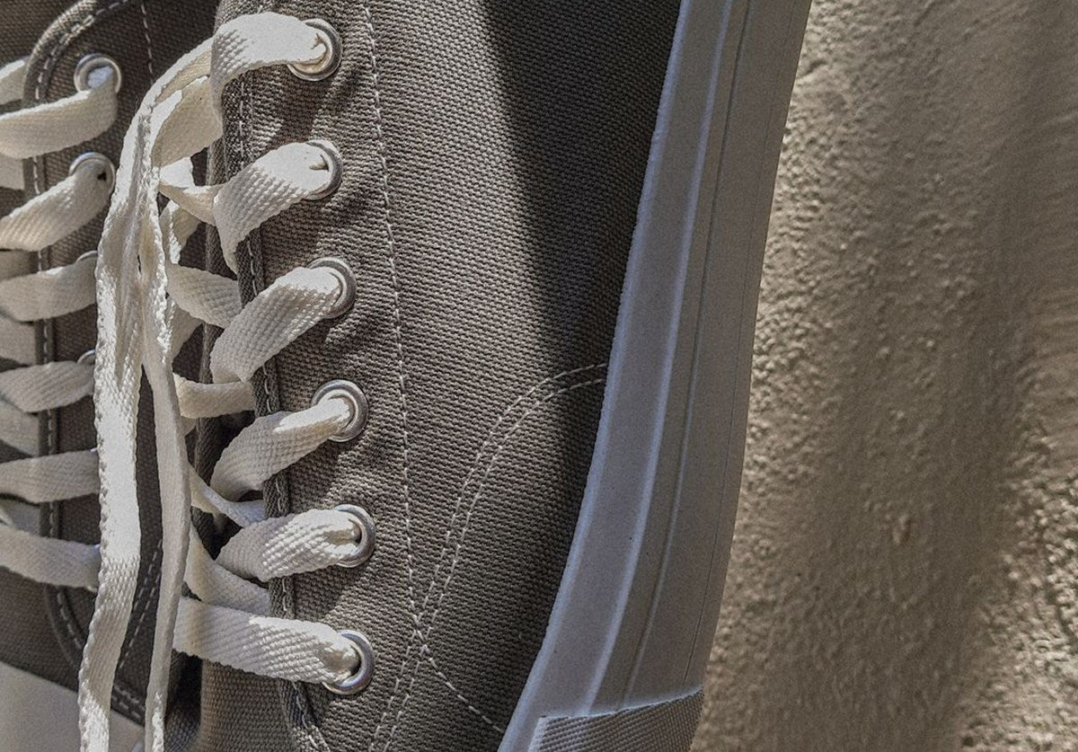 Grey Canvas Low-Top Sneaker - detail view