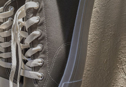 Grey Canvas Low-Top Sneaker - detail view
