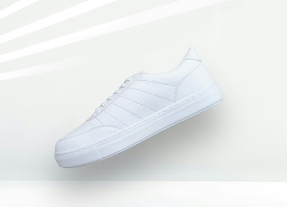 White Minimal Court Sneaker - main view