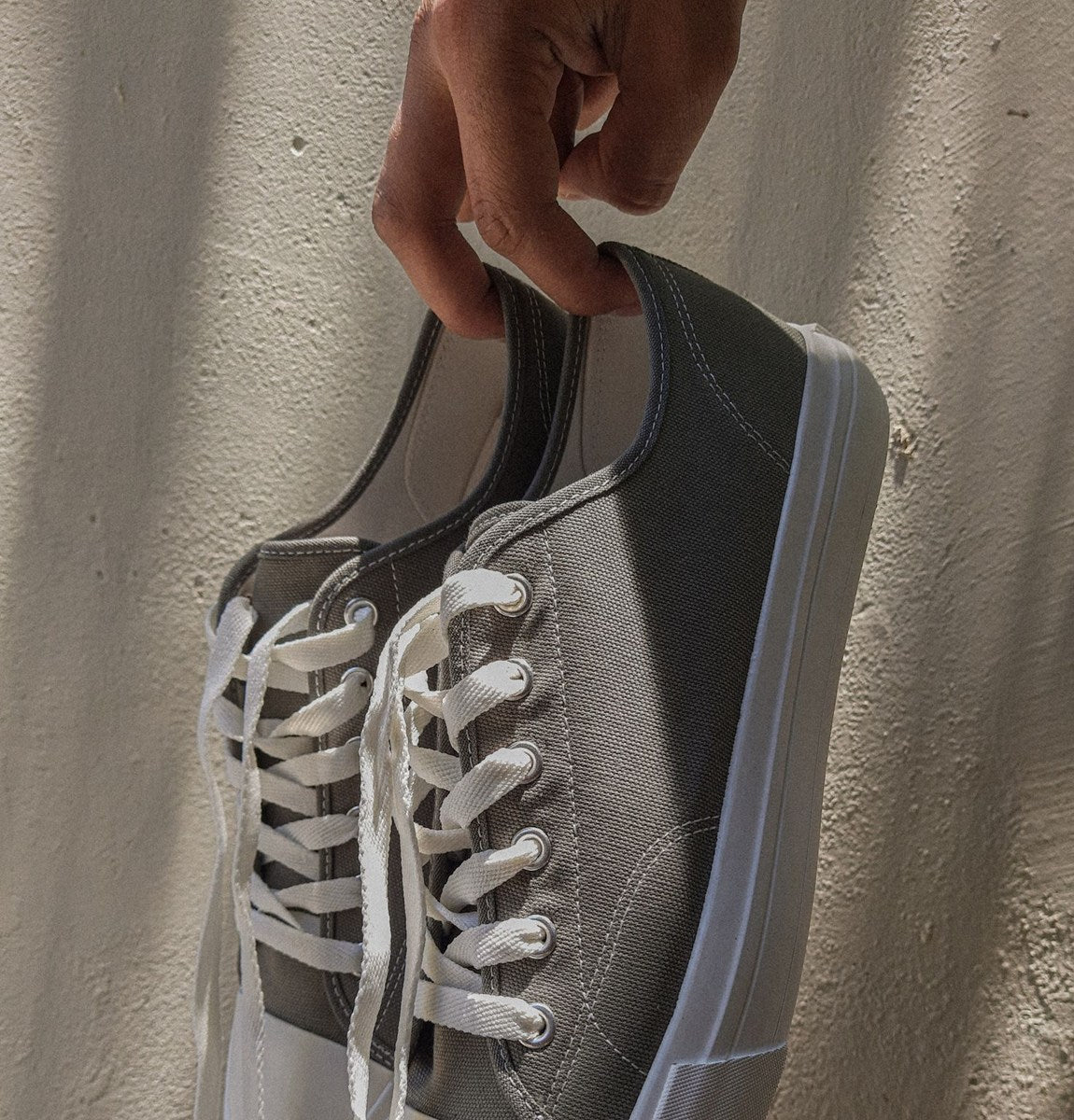 Grey Canvas Low-Top Sneaker - main view