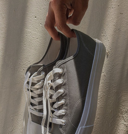 Grey Canvas Low-Top Sneaker - main view