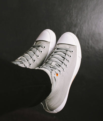 Grey High-Top Canvas Sneaker - main view